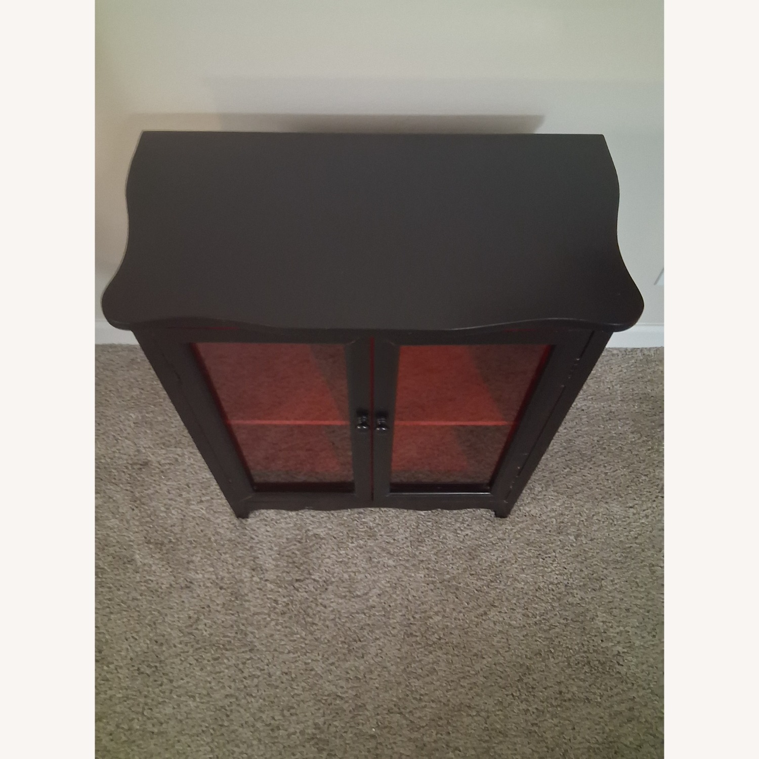 Black/ Red Wood Bookcase Cabinet Sideboard - image-12