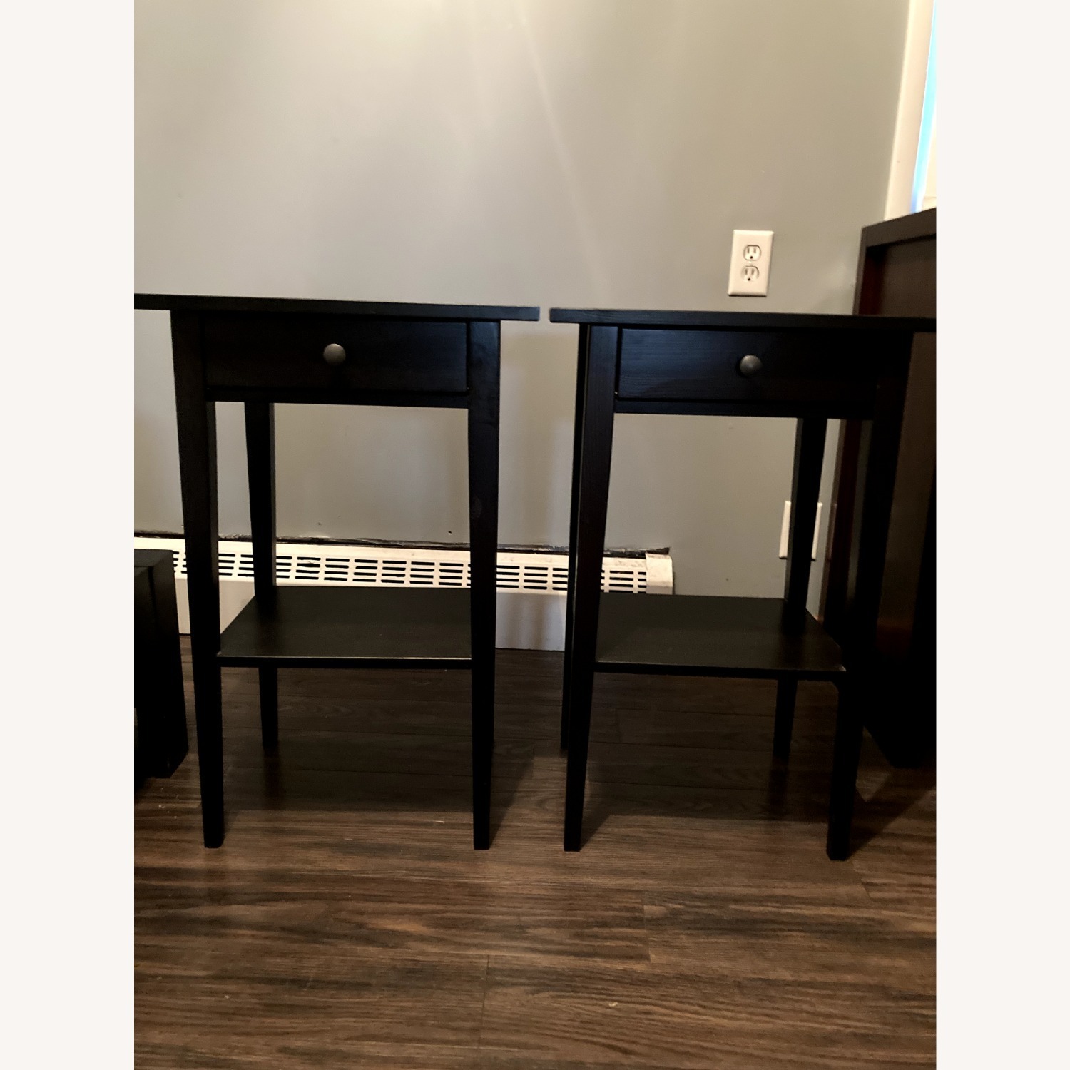 IKEA HEMNES Black Nightstand (Set of 2)  - image-2