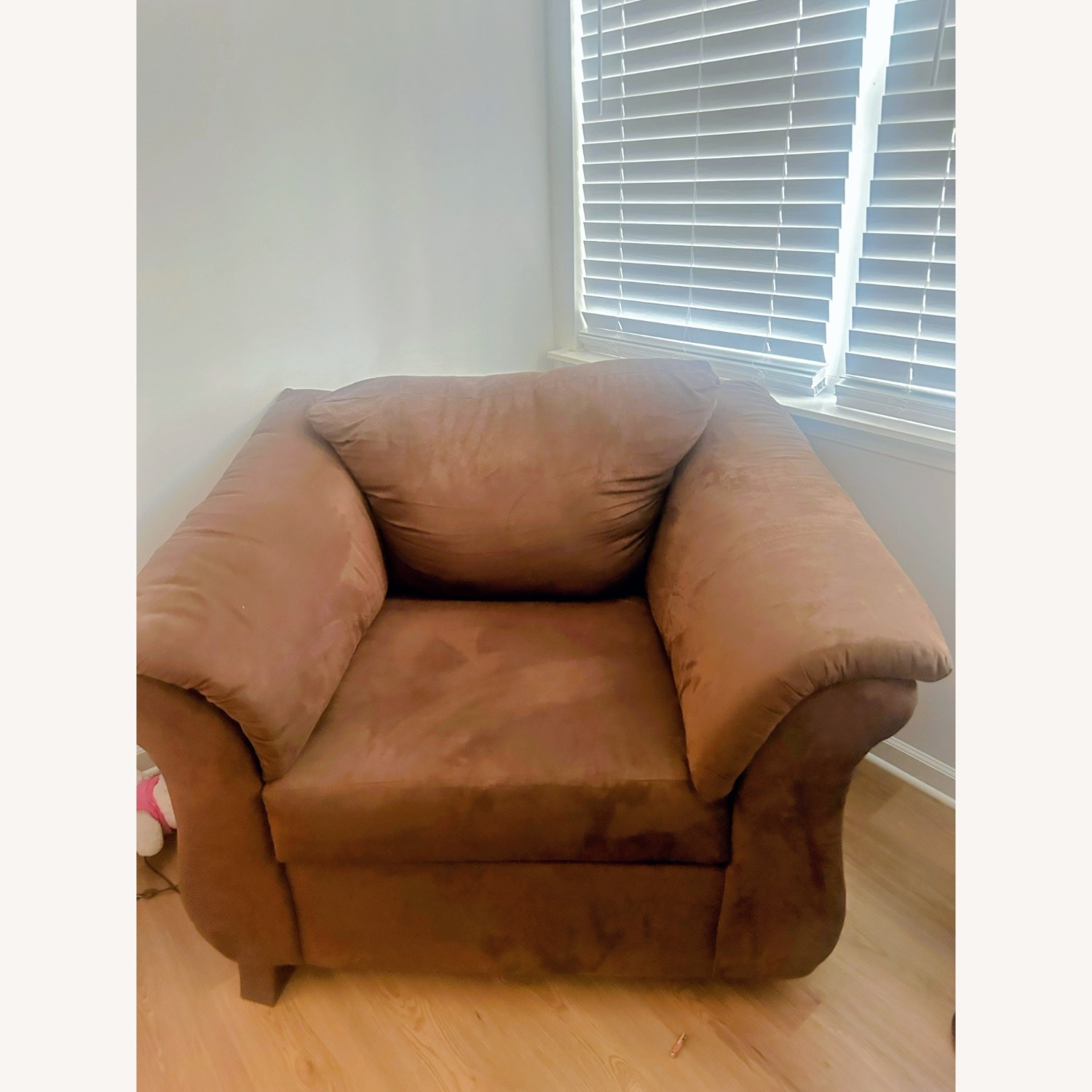 Dark Brown Suede 3+ Piece Sectional - image-4