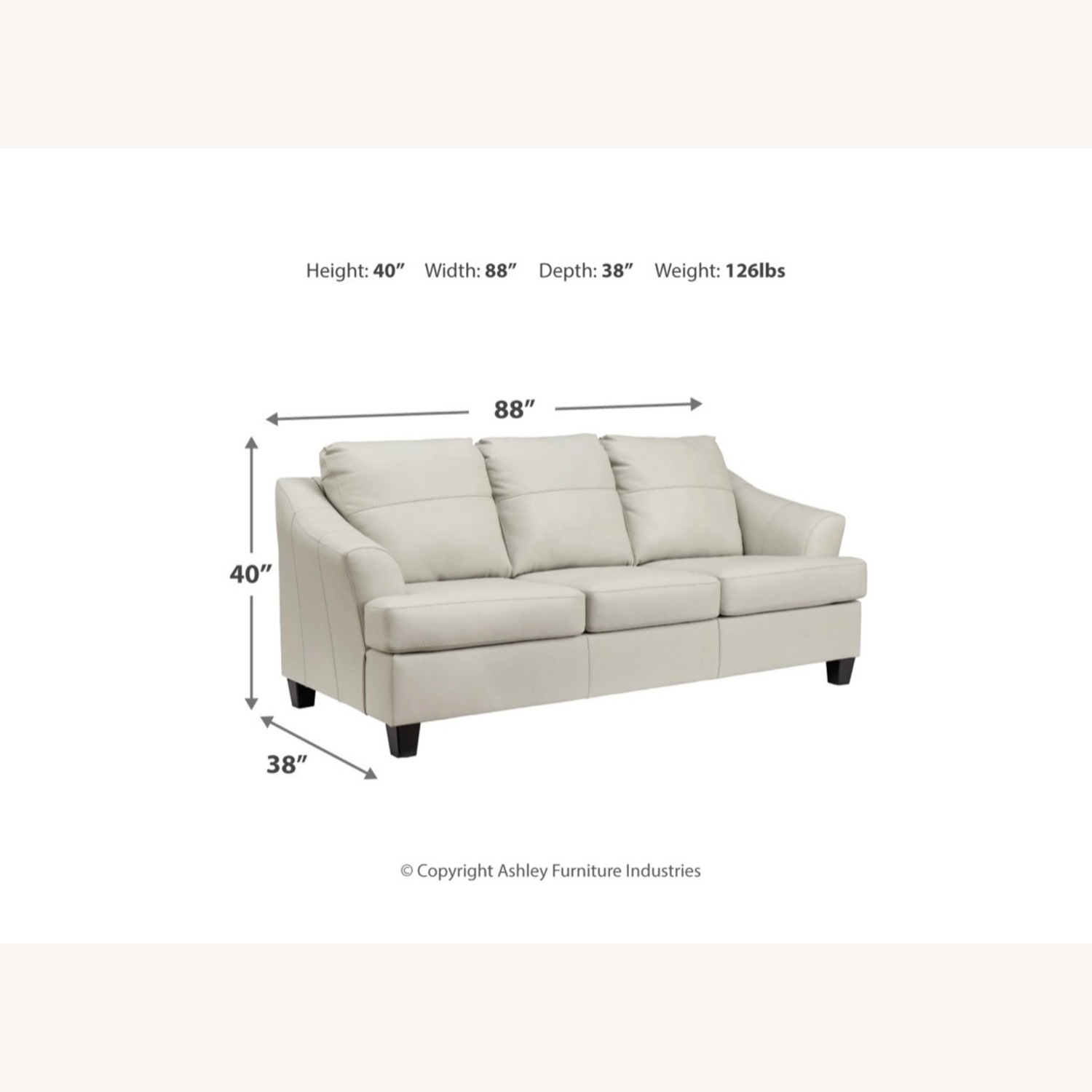 Raymour & Flanigan  Light Gray 3+ Seater Sofa - image-5