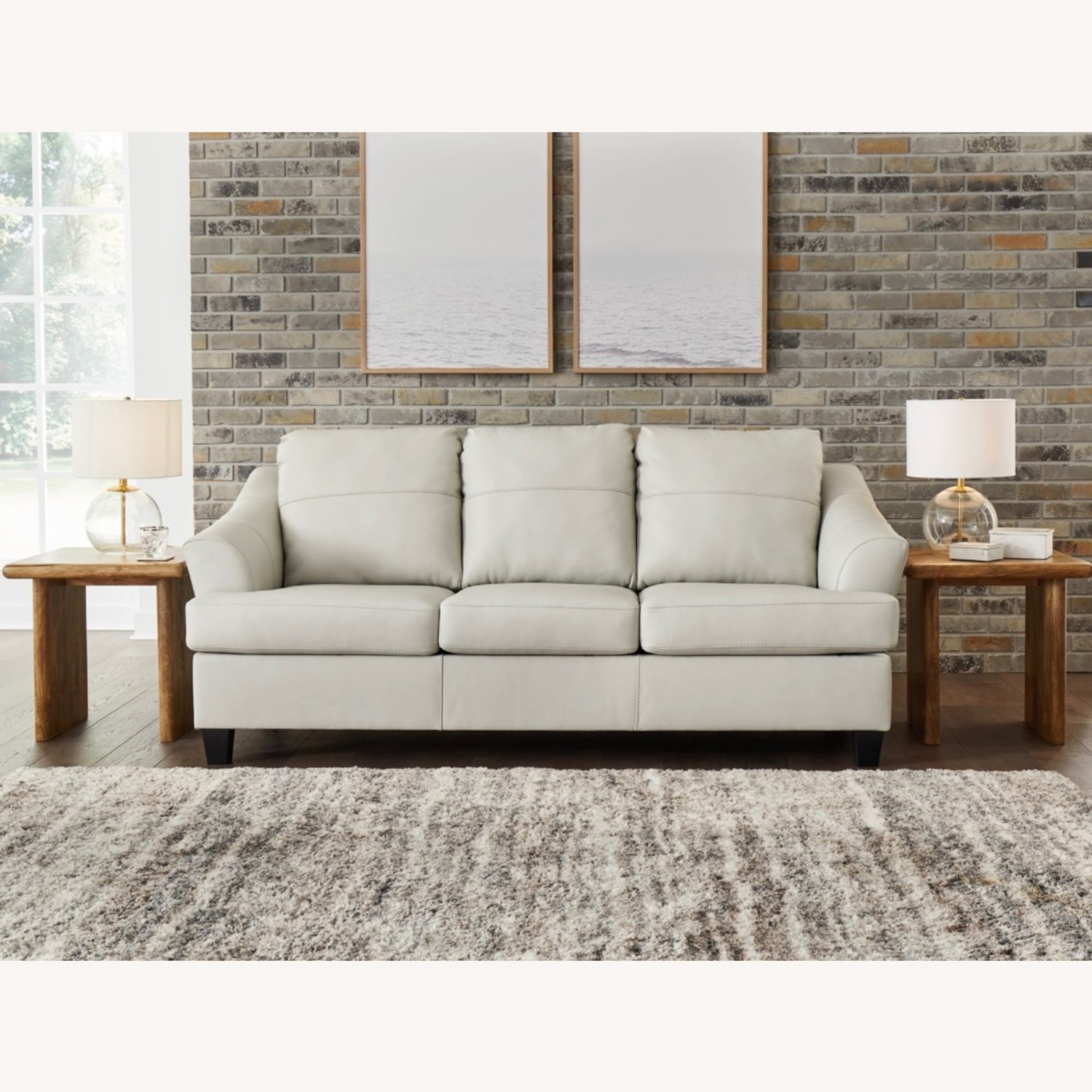 Raymour & Flanigan  Light Gray 3+ Seater Sofa - image-3