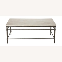 Ethan Allen White Stone Coffee Table