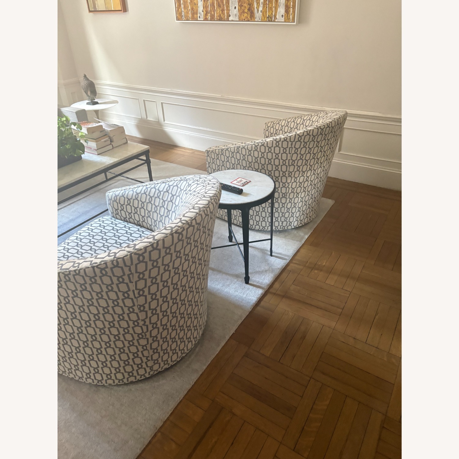 Ethan Allen Baylee Barrel-Back Swivel Chair - image-2