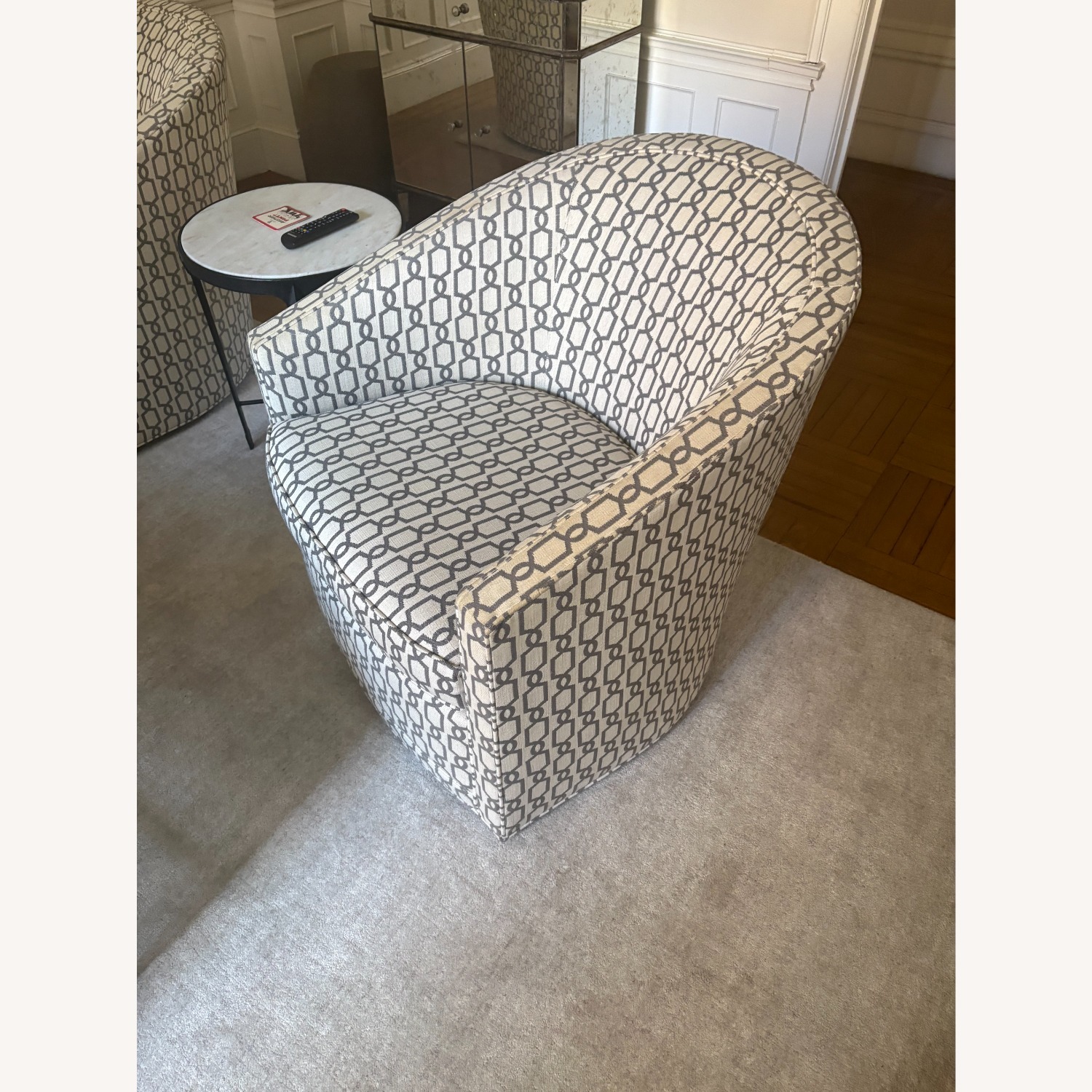 Ethan Allen Baylee Barrel-Back Swivel Chair - image-4