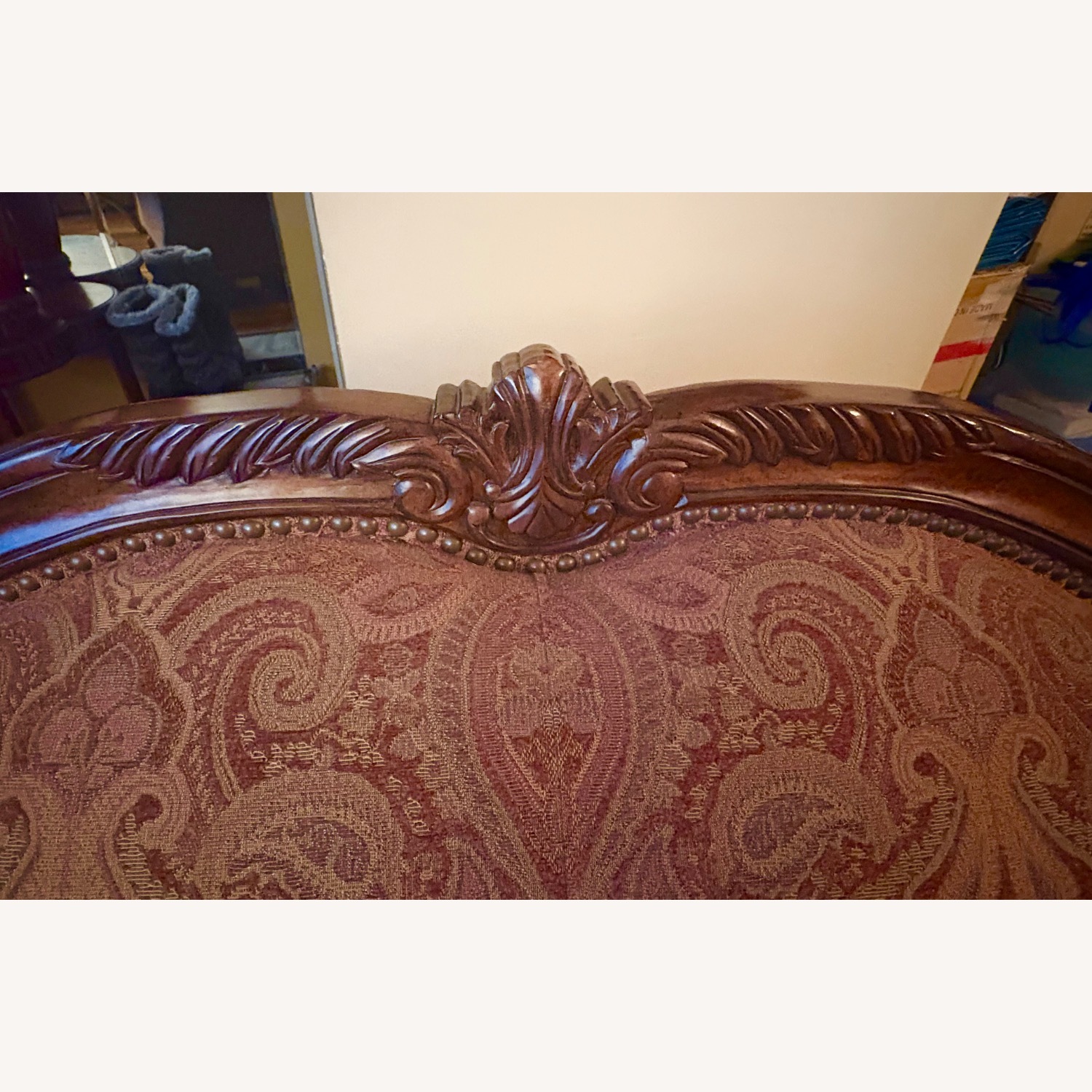 Raymour & Flanigan Loveseat With Leather Armrest - image-5