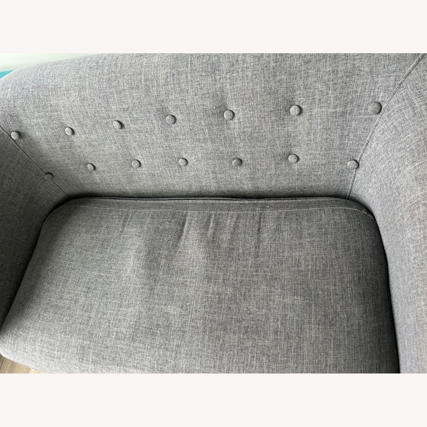 Mid-Century Modern Grey Loveseat  - image-4