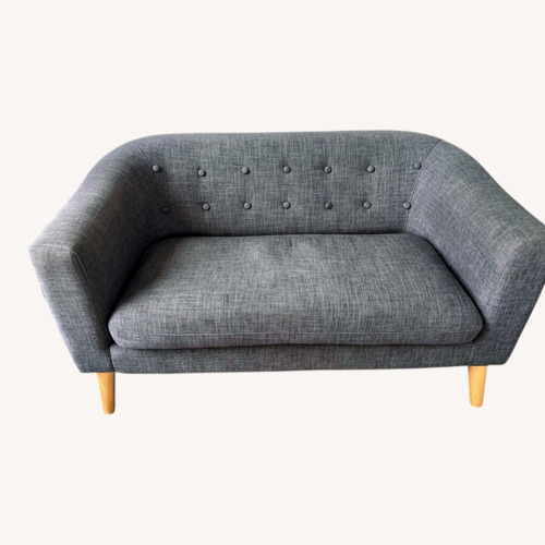 Used Mid-Century Modern Grey Loveseat  for sale on AptDeco