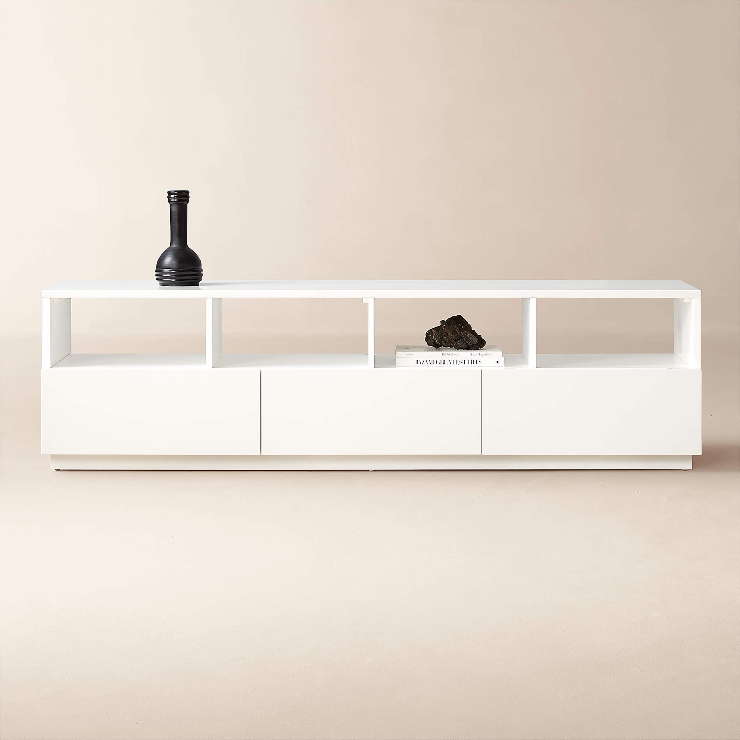 CB2 Chill White Wood Media Storage - image-1