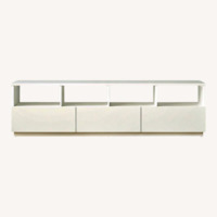 CB2 Chill White Wood Media Storage