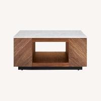 CB2 Suspend II Dark Brown Marble Coffee Table