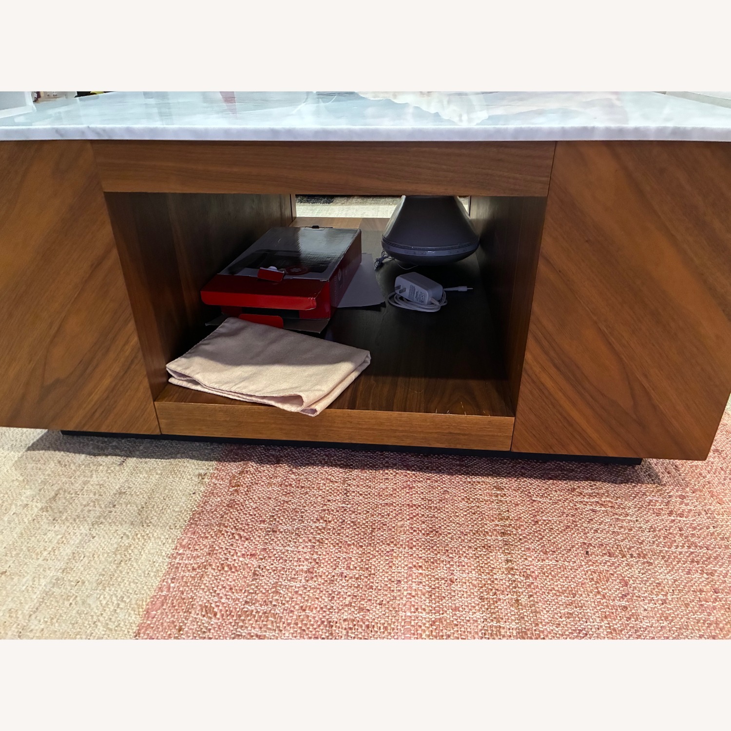 CB2 Suspend II Dark Brown Marble Coffee Table - image-7