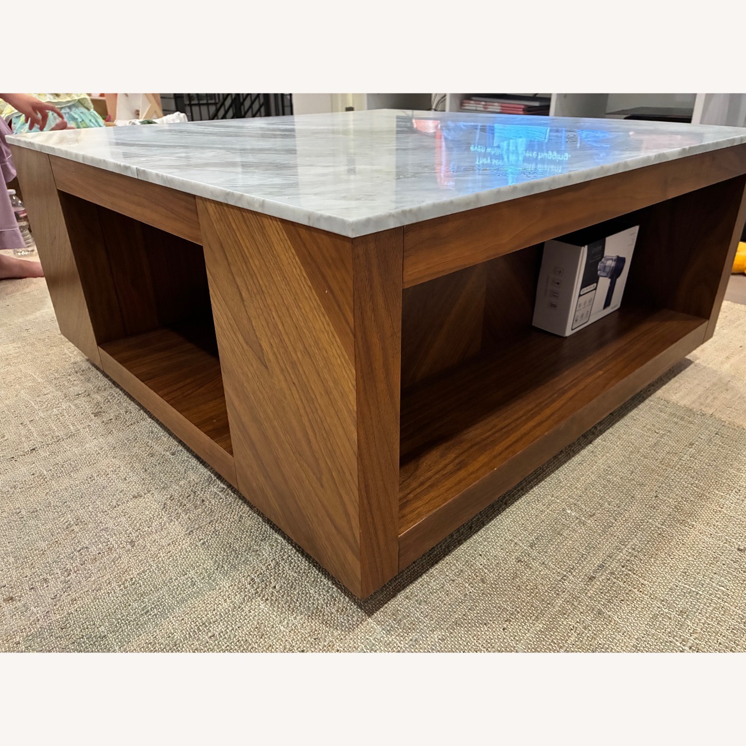 CB2 Suspend II Dark Brown Marble Coffee Table - image-4