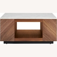CB2 Suspend II Dark Brown Marble Coffee Table