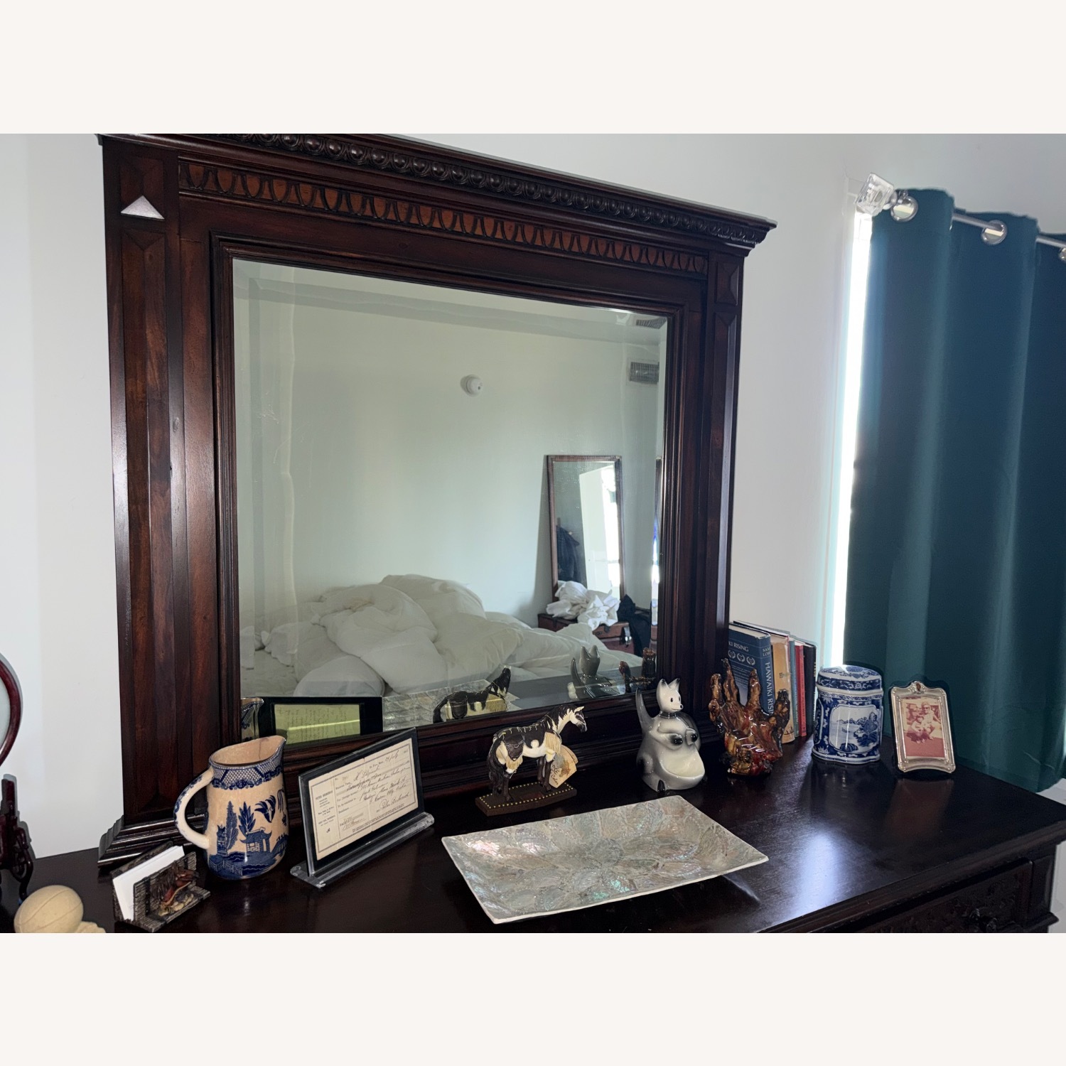 Wood Dresser and Mirror - image-4