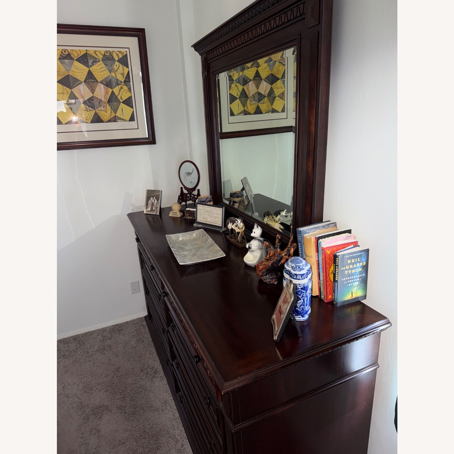 Wood Dresser and Mirror - image-10