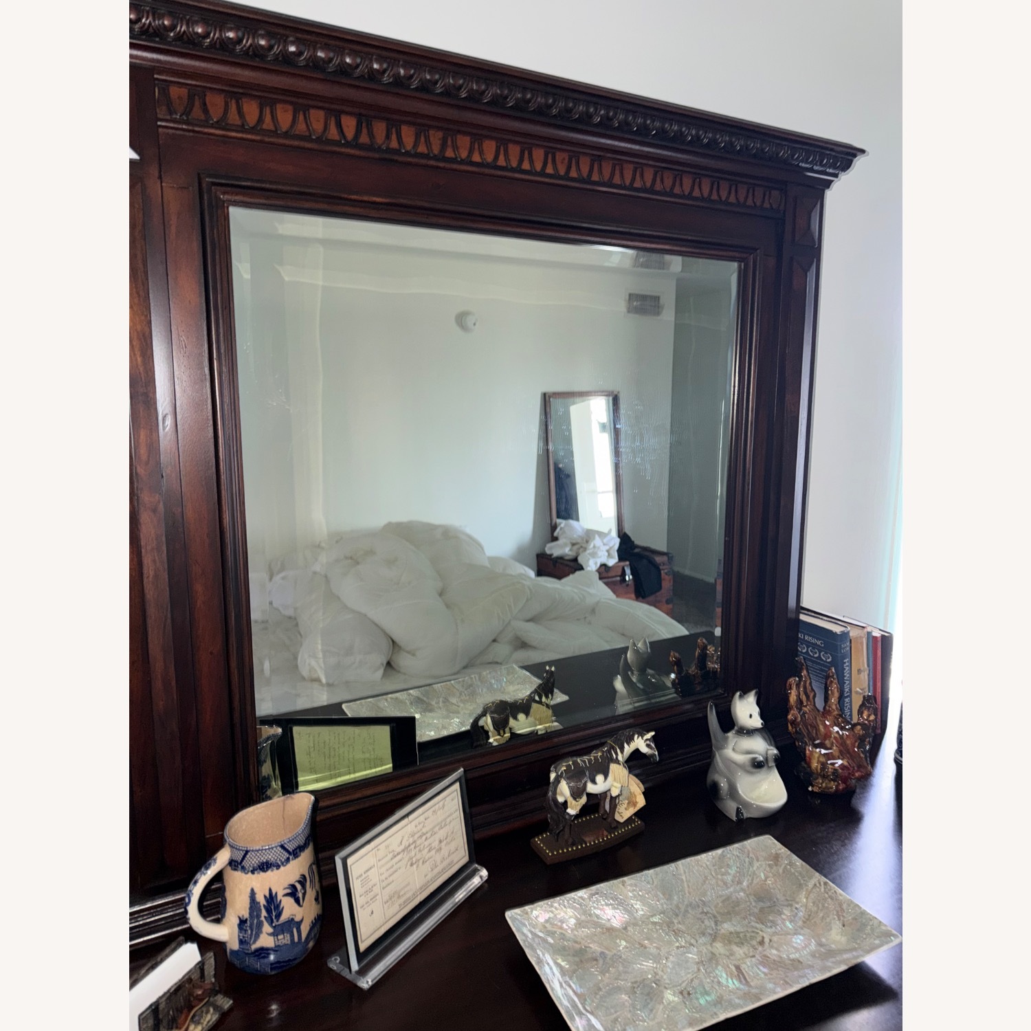 Wood Dresser and Mirror - image-3