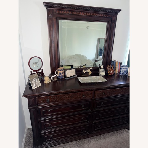 Used Wood Dresser and Mirror for sale on AptDeco