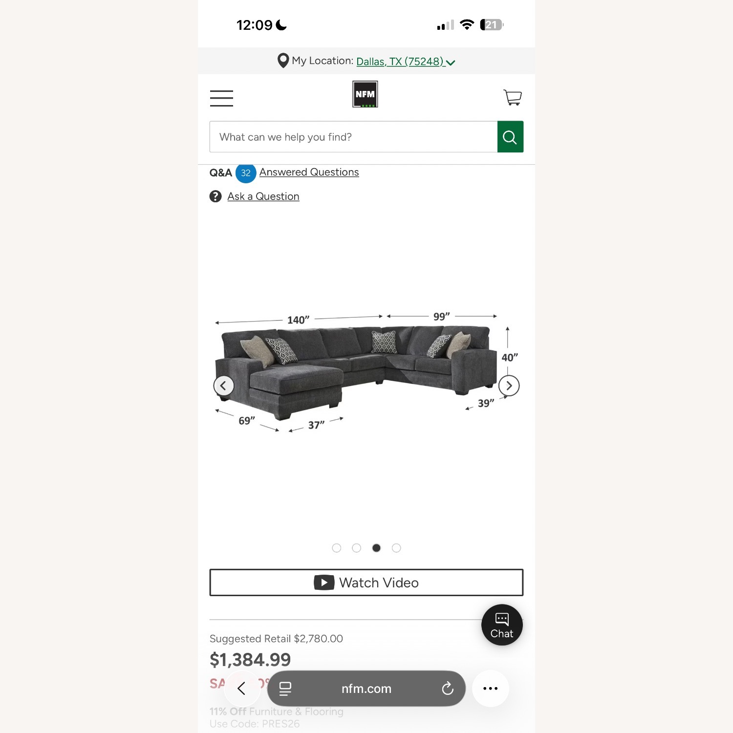 Ashley Furniture Dark Gray 2 Piece Sectional - image-9