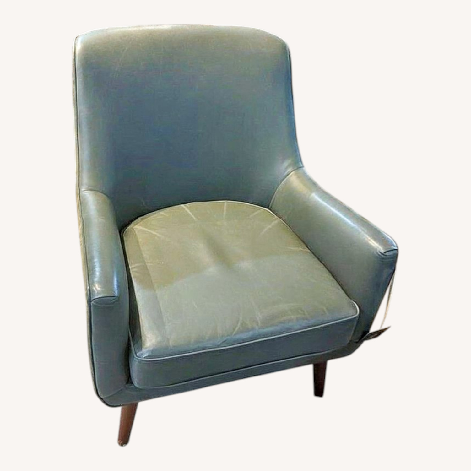 MCM Style Vegan Leather Chair - image-0