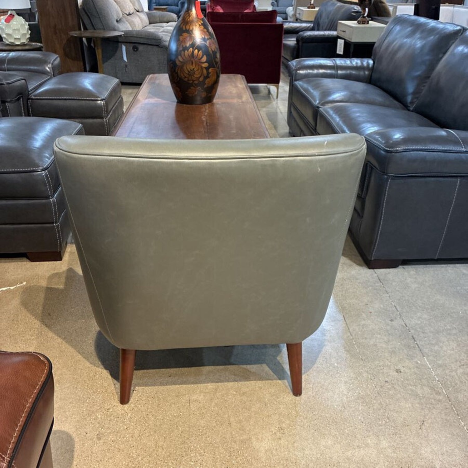 MCM Style Vegan Leather Chair - image-3