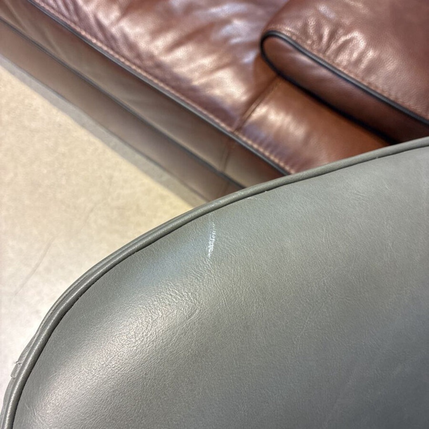 MCM Style Vegan Leather Chair - image-5