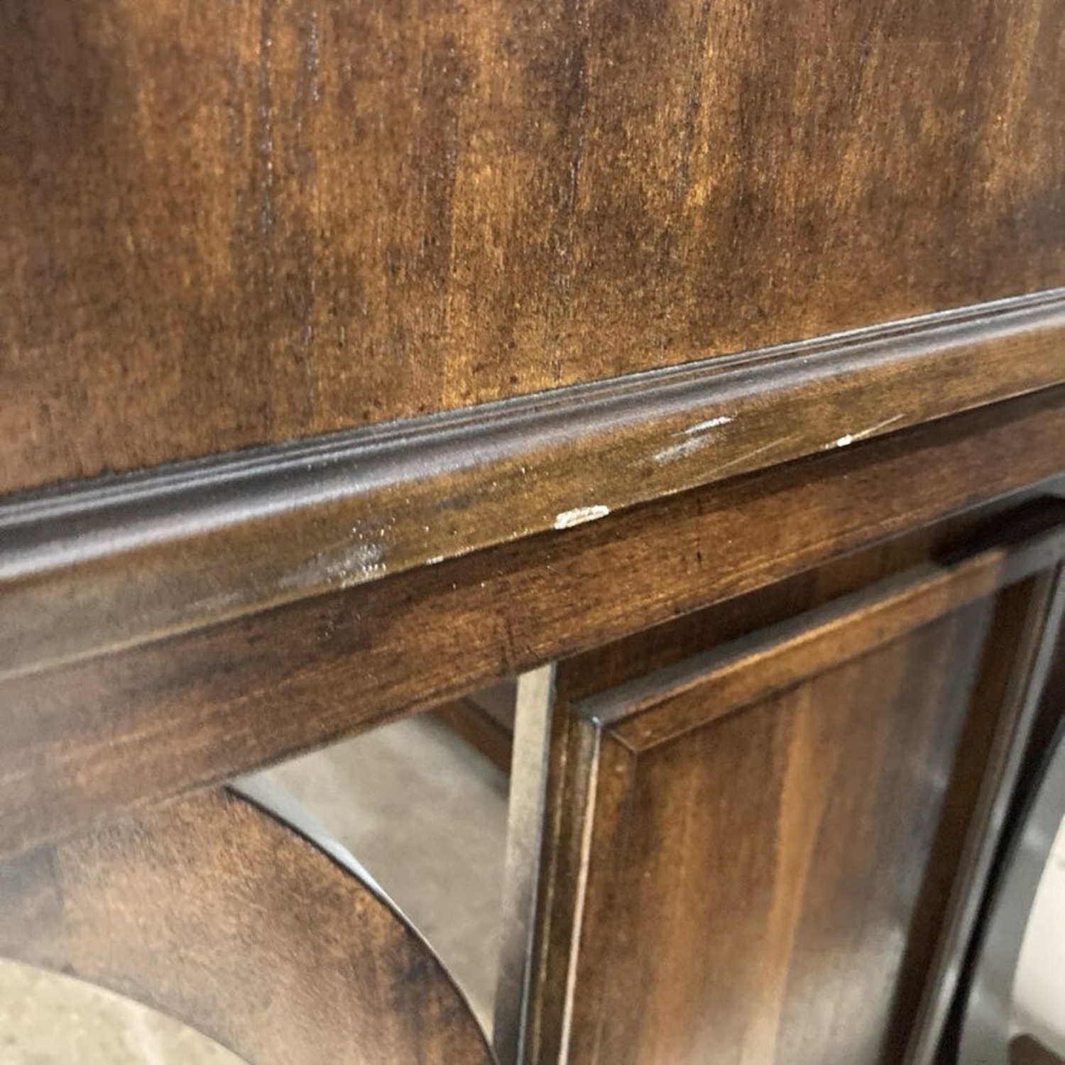 Traditional 2-Drawer Wood w Backside Desk - image-8