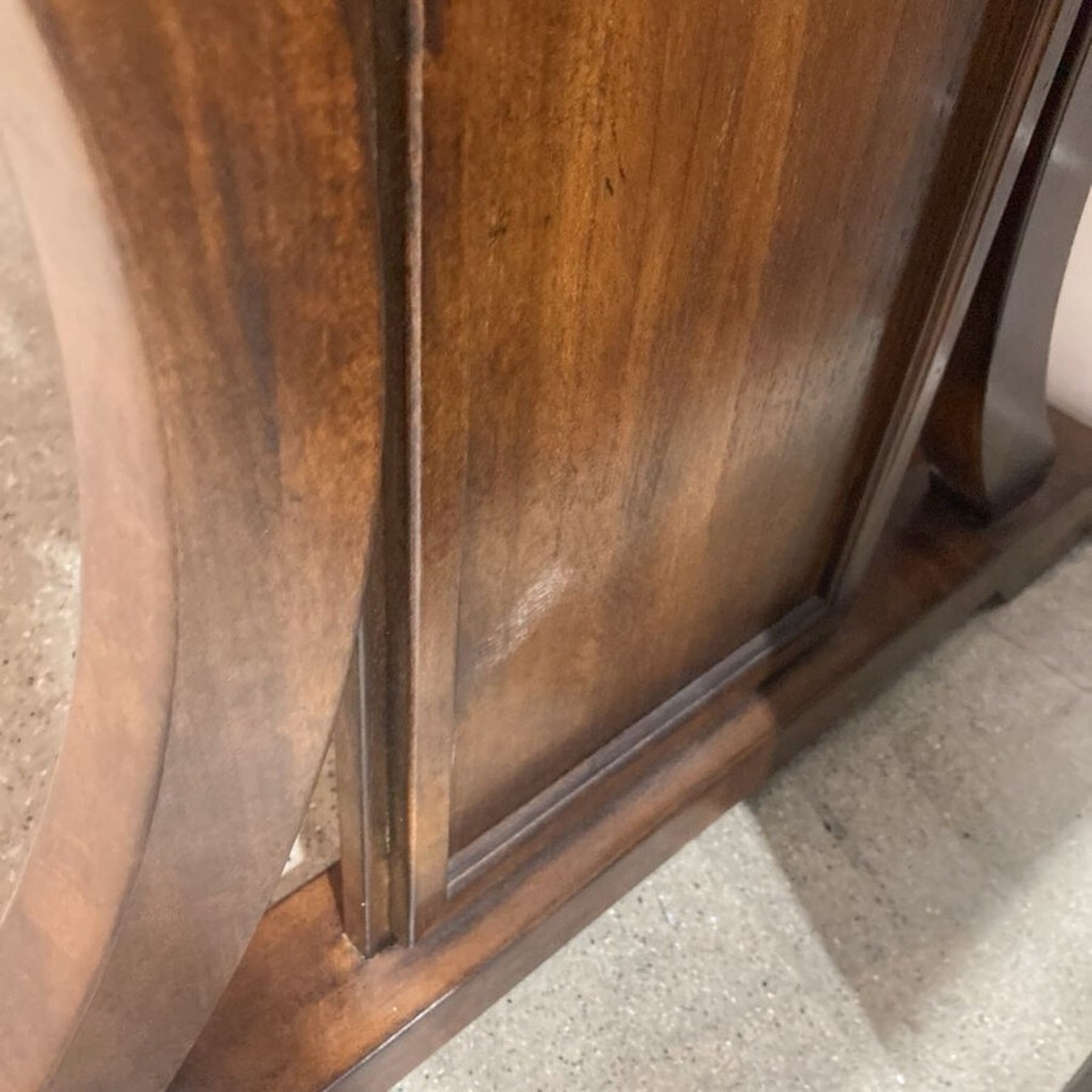 Traditional 2-Drawer Wood w Backside Desk - image-9