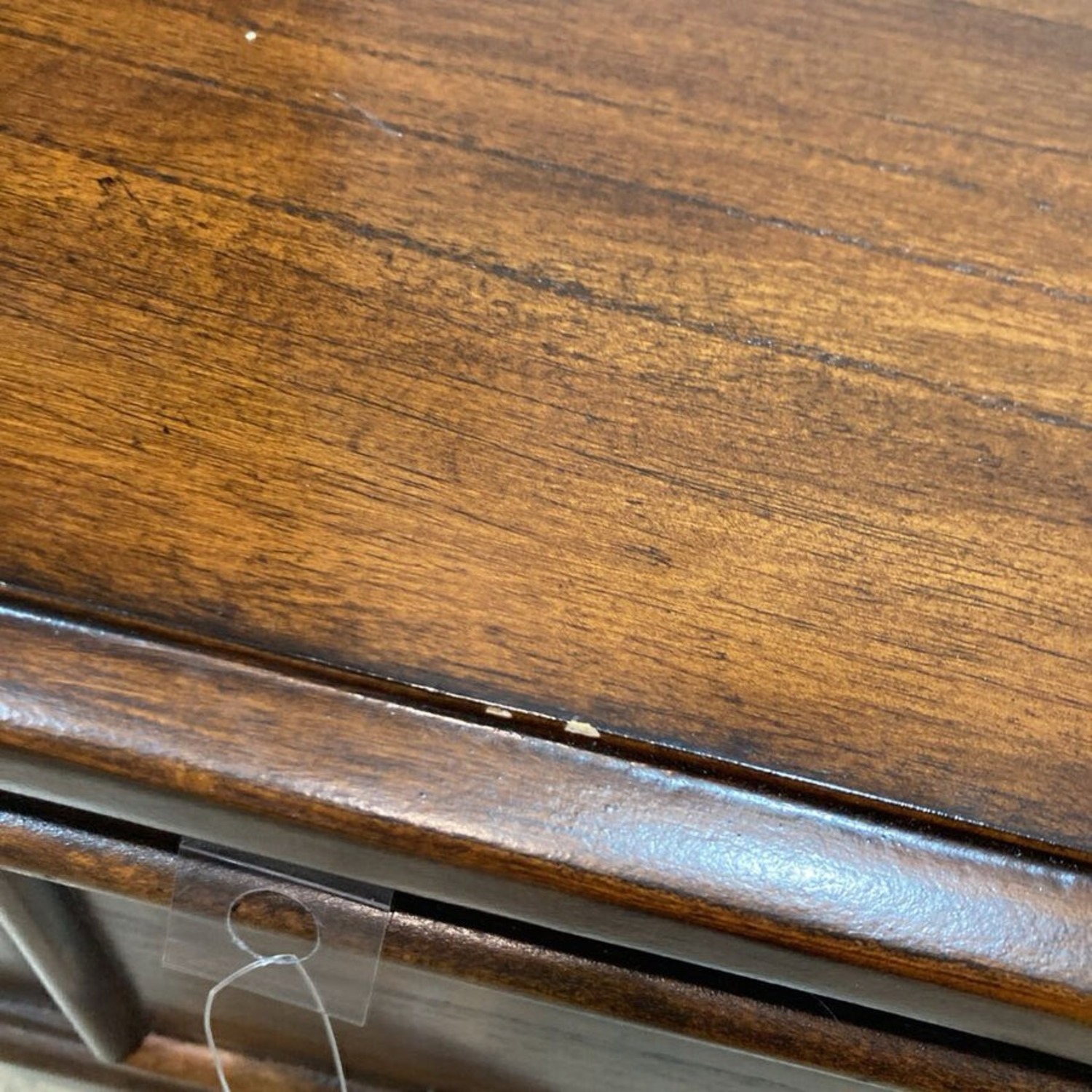 Traditional 2-Drawer Wood w Backside Desk - image-10