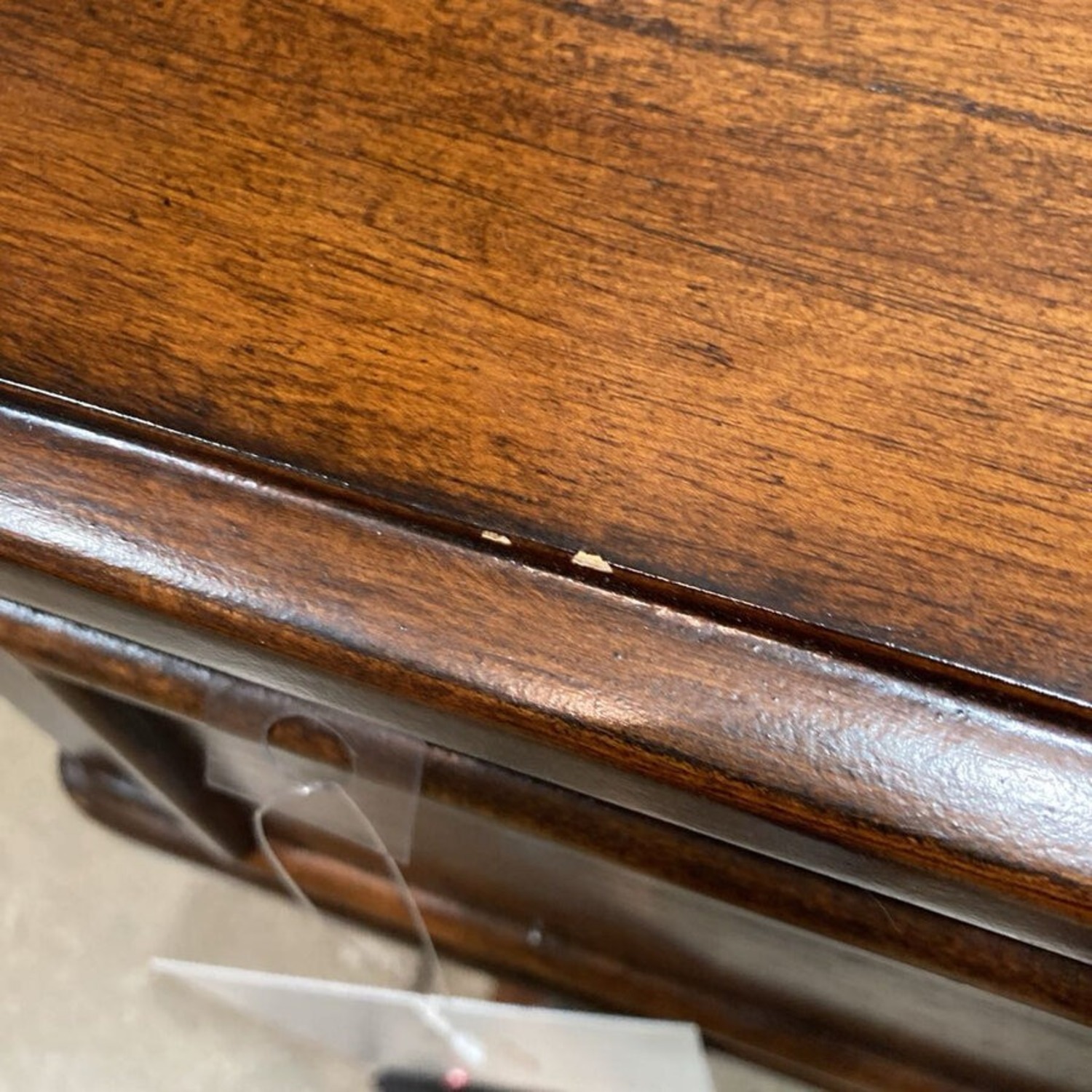 Traditional 2-Drawer Wood w Backside Desk - image-11