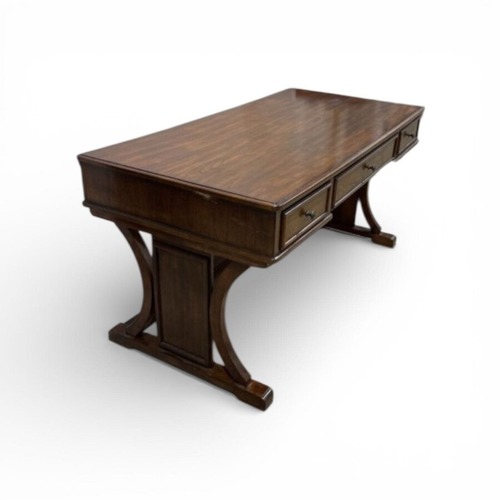 Used Traditional 2-Drawer Wood w Backside Desk for sale on AptDeco