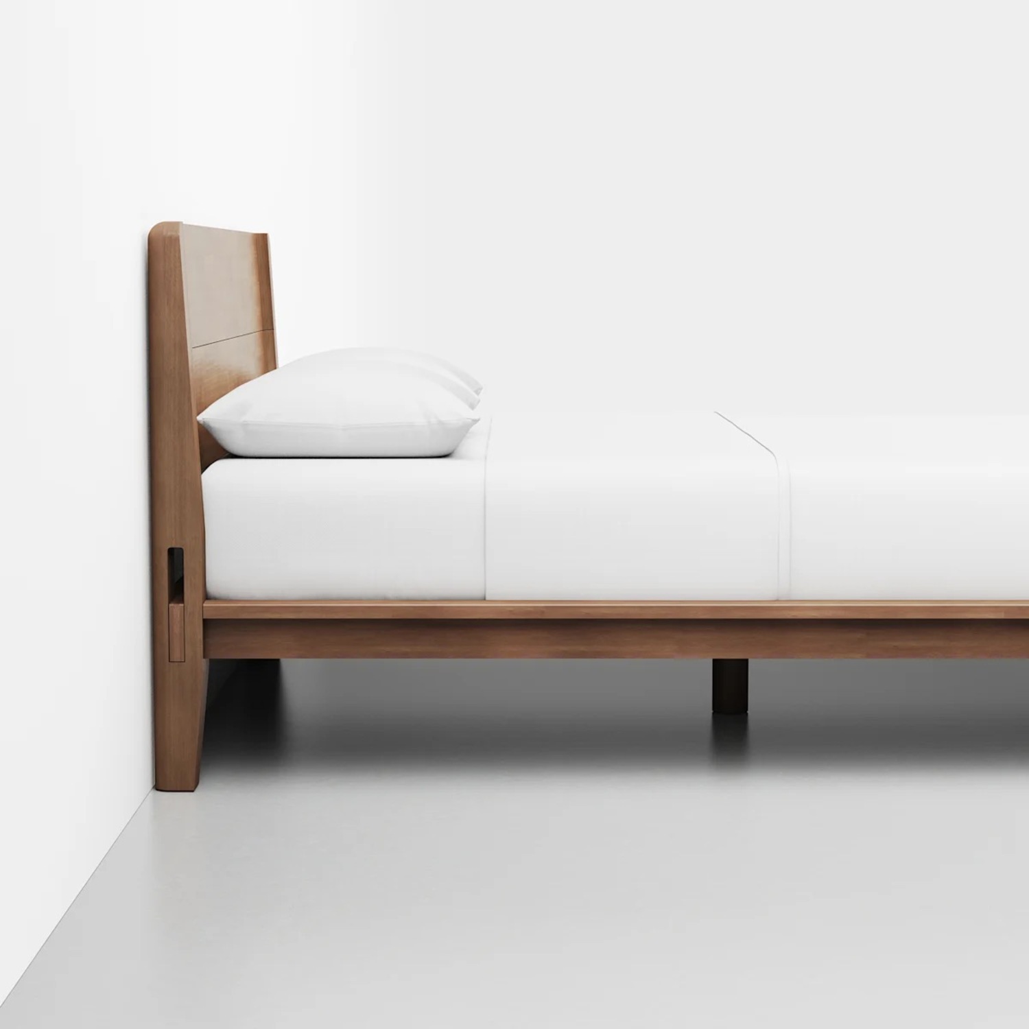 Thuma Queen Bed Frame with Headboard in Walnut - image-3