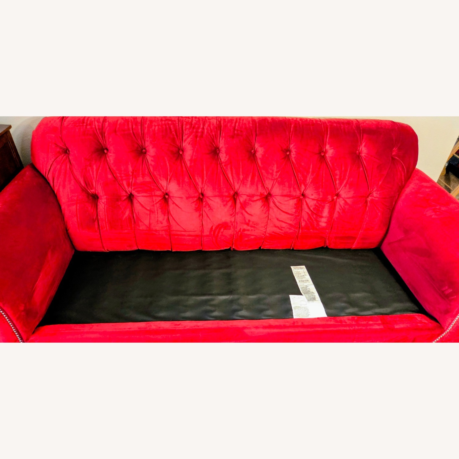 Red Velvet 3+ Seater Sofa9 - image-4