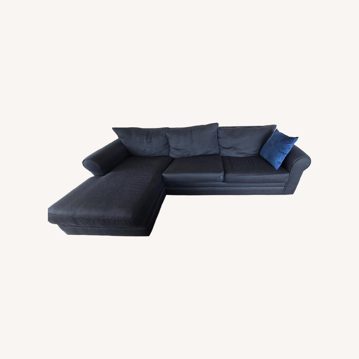 Bob's Discount Furniture Blue Sleeper Sofa - image-0