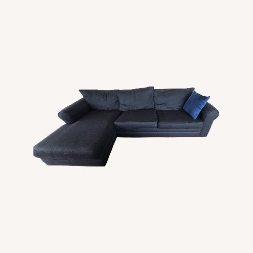 Used Bob's Discount Furniture Blue Sleeper Sofa for sale on AptDeco