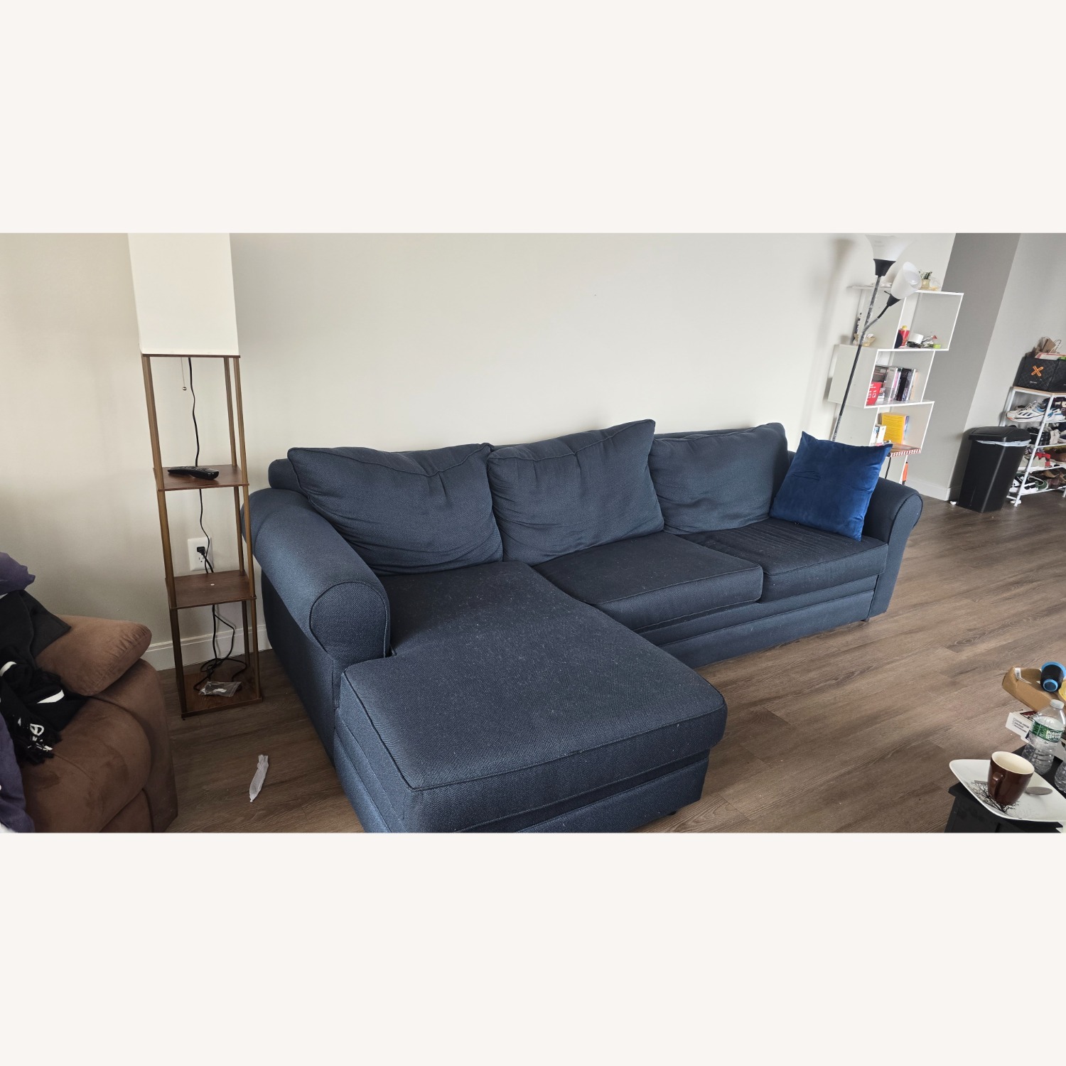 Bob's Discount Furniture Blue Sleeper Sofa - image-0