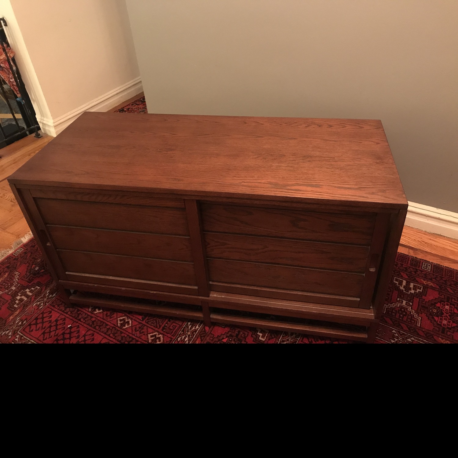 Crate & Barrel Clapboard Bourbon 48" Media Console - image-1