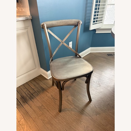 Used Set of 6 Metal French Back Chairs for sale on AptDeco