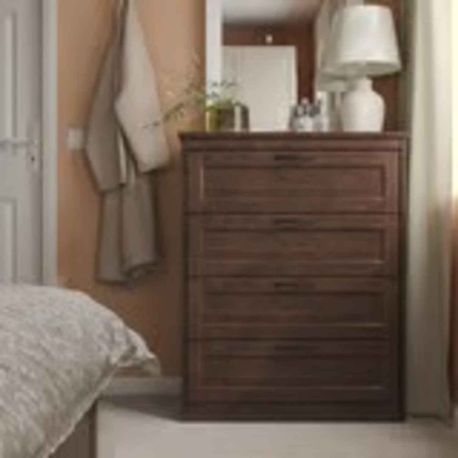 IKEA SONGESAND Dark Brown Wood Dresser - image-1