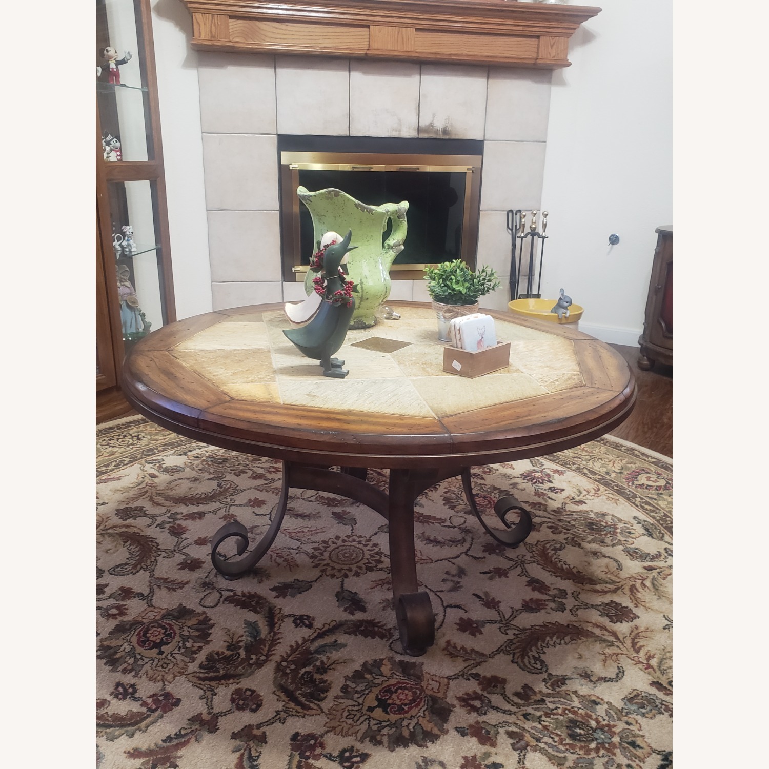 Dark Brown Wood Coffee Table - image-0