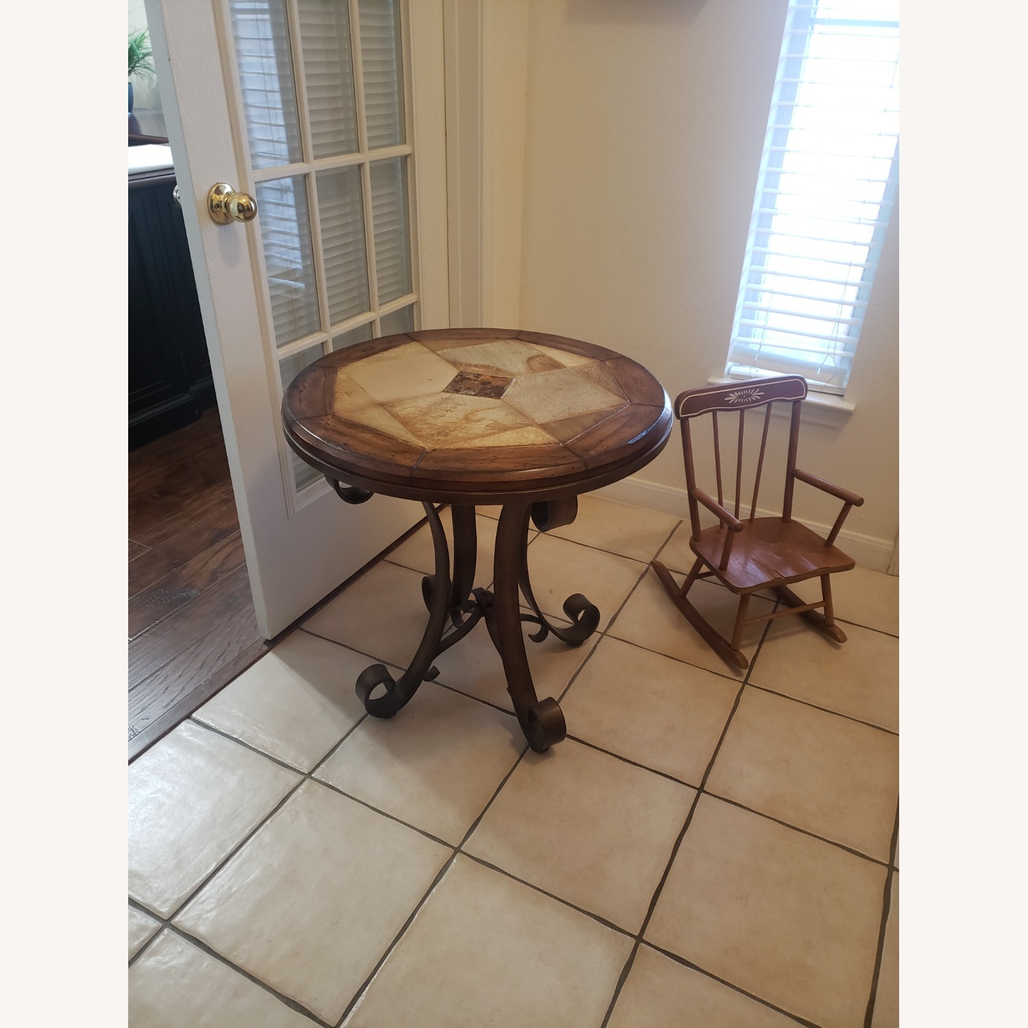 Dark Brown Wood Side Table - image-2