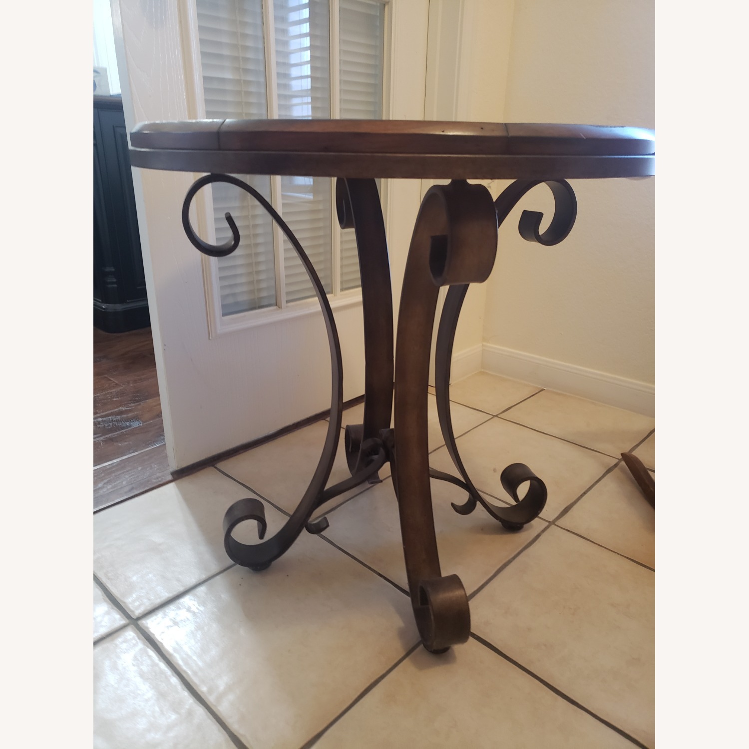 Dark Brown Wood Side Table - image-1