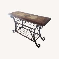 Dark Brown Wood Sofa Table