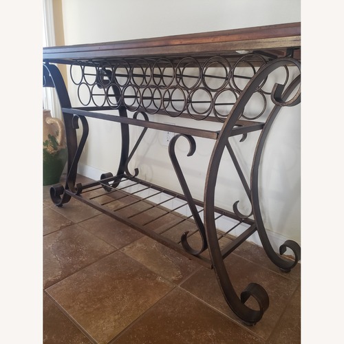 Used Dark Brown Wood Sofa Table for sale on AptDeco