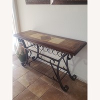 Dark Brown Wood Sofa Table