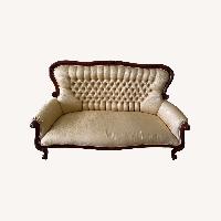 Gold Wood Chaise Lounge