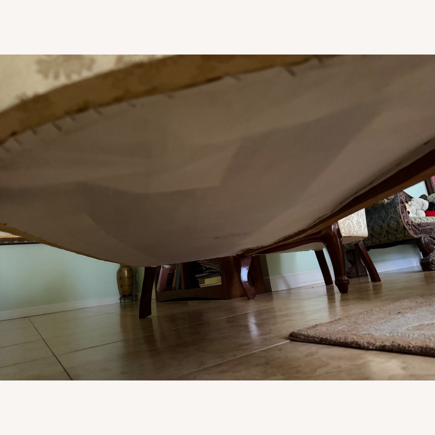 Gold Wood Chaise Lounge - image-4