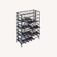 Black Metal Wine Rack