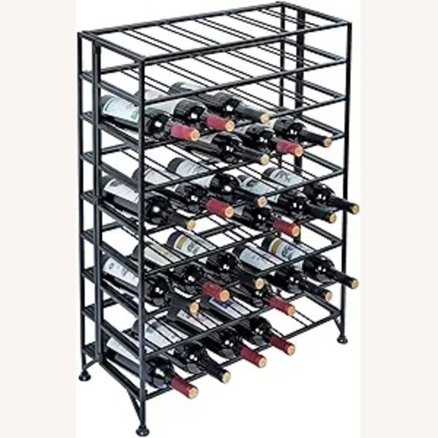 Black Metal Wine Rack - image-0