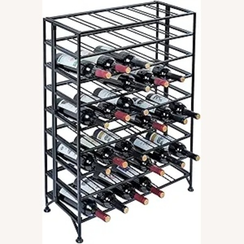 Used Black Metal Wine Rack for sale on AptDeco