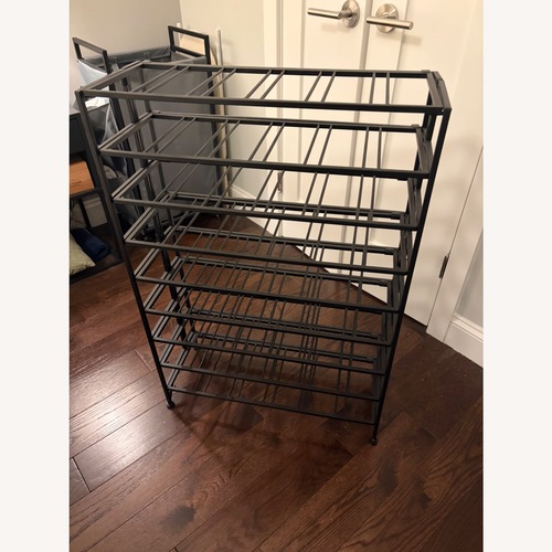 Used Black Metal Wine Rack for sale on AptDeco